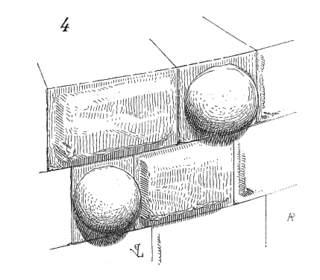 Bossage uncut stone that is laid in place in a building, projecting outward from the building