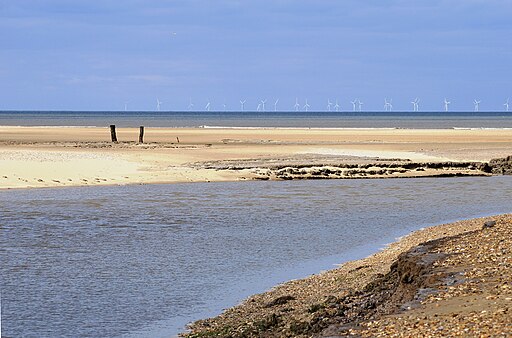 Brancaster Outlet North View with Wind Farm
