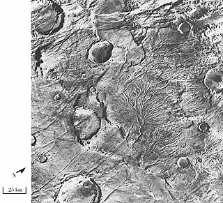 Branched channels in Thaumasia quadrangle provide possible evidence of past rain on Mars.