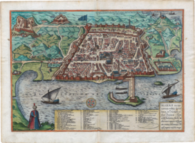 1575 map of the city of Algiers