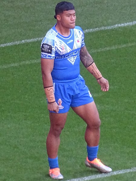 To'o playing for Samoa in 2022