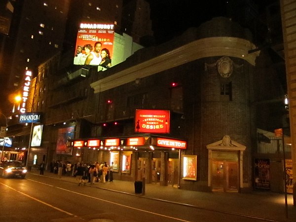 Marquee for the Broadway revival of A Streetcar Named Desire in 2008