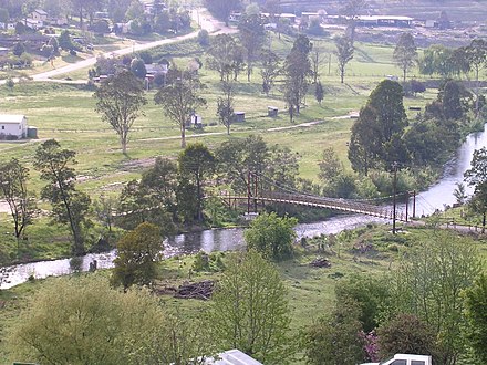 Buchan river bridge and football ground