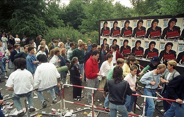 Fans in West Berlin lining up for the Bad tour concert on June 19, 1988