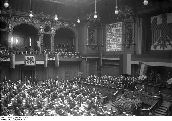 The hall where the Reichstag met