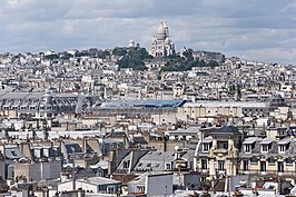 Uitzicht op Montmartre, met de Sacré-Cœur