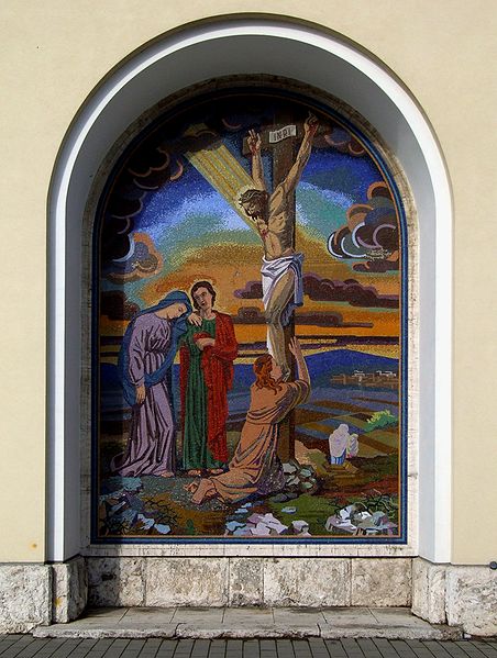 File:Bytča (Nagybiccse) - mosaic in the catholic church.JPG