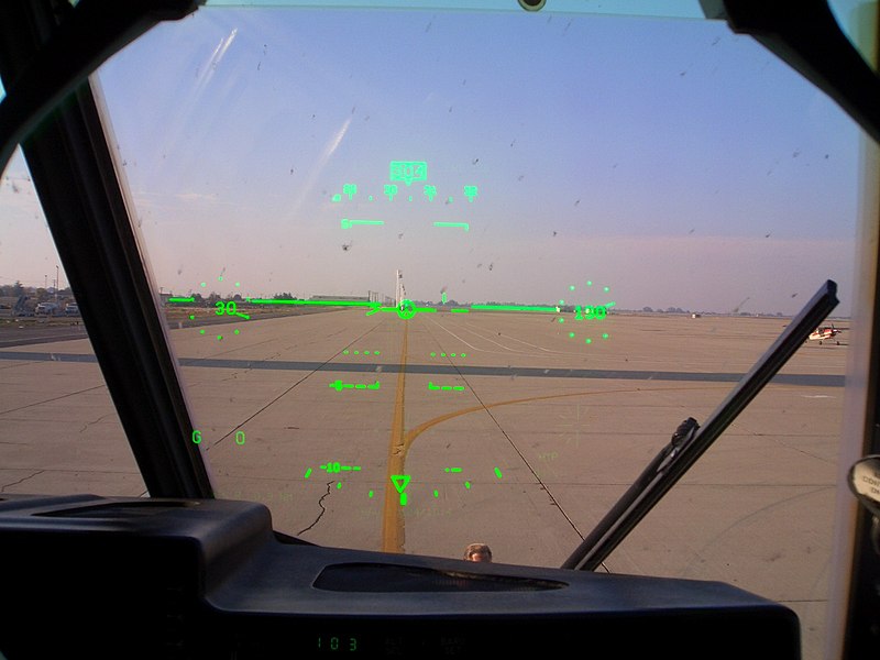 File:C-130J Co Pilot's Head-up display.jpg
