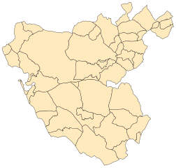 Español: Mapa provincial con las divisiones de municipios