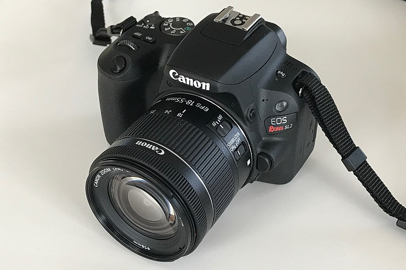 File:Canon EOS Digital Rebel SL2 - front view.jpg