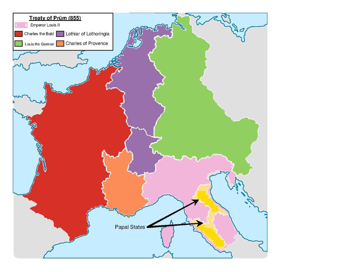 How was the carolingian empire divided