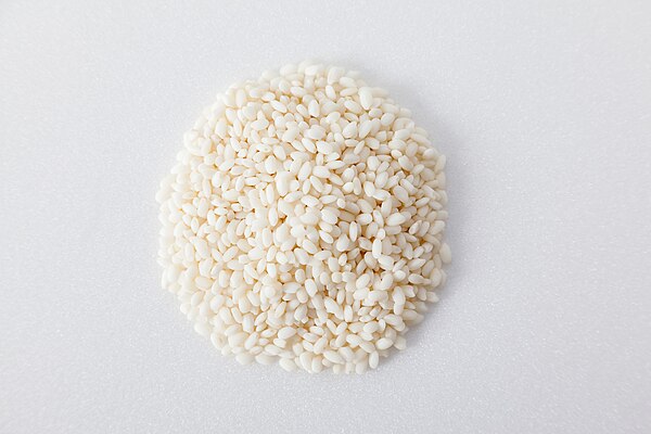 Short-grain glutinous rice from Japan