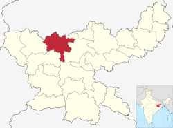 Location of Chatra district in Jharkhand