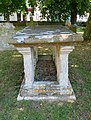 Chest tomb outside the Church of All Saints in Eastchurch on the Isle of Sheppey.