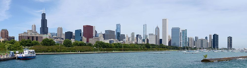 Panoramski pogled na Chicago.