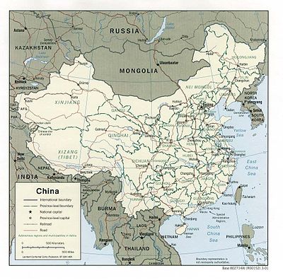 China's borders (click to enlarge)