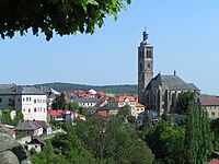 Cityscape of Kutná Hora - Saint James church.jpg