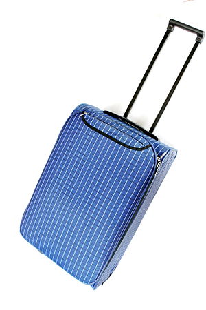English: Suitcase made with cloth material.