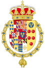 Coat of arms of Carlos Maria of Bourbon-Two Sicilies (Royal Crown of the Two Sicilies Courtesy).svg