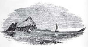 Cockburn Island med HMS Erebus og HMS Terror