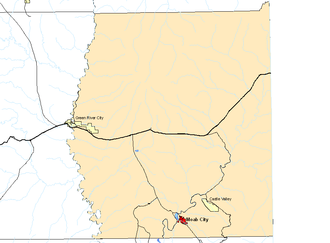 Present-day Grand County, Utah, historic homeland of the Seuvarits Utes. CtyMapGrand.png