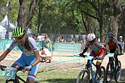 Deutsch: Radsport bei den Olympischen Jugendspielen 2018 Tag 10, 16. Oktober 2018 - Combined Criterium – XCC Qualifikation weiblich English: Cycling at the 2018 Summer Youth Olympics – Women's Combined Criterium – XCC Qualification on 16 October 2018.