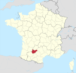 Разположение на Тарн е Гарон във Франция