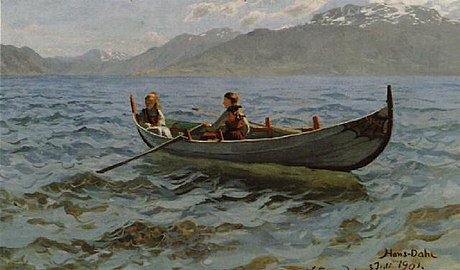 Sejlads ved Balestrand, 1901