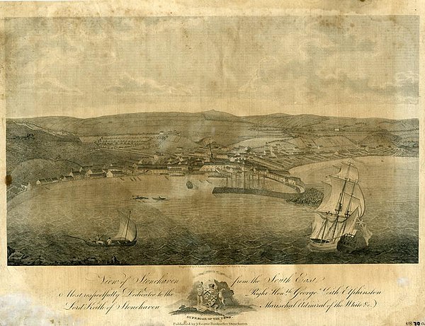 David Lizars (1754–1812) - View of Stonehaven from the South East - ABDAG017336 - Aberdeen City Council (Archives, Gallery and Museums Collection)
