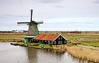   De Zoeker windmill at Zaanse Schans, Noord Holland, Netherlands.