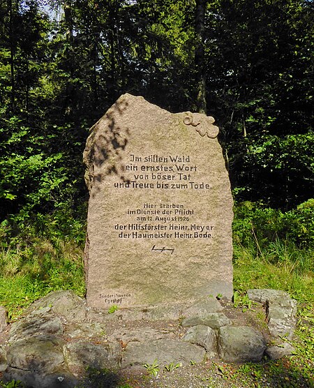 Deister Gedenkstein Försterdenkmal