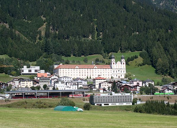 remote view with Disentis Abbey (2008)