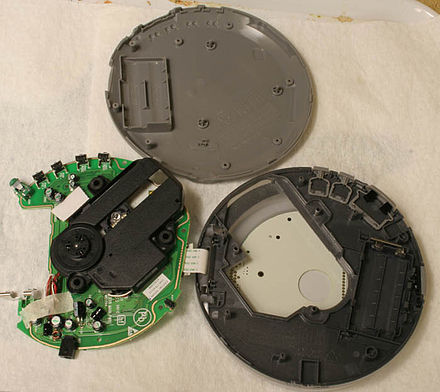 A Philips portable CD player disassembled