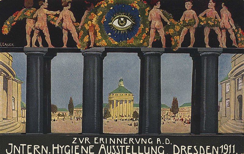 File:Dresden, Sachsen - Internationale Hygiene-Ausstellung 1911; Kunstkarte (Zeno Ansichtskarten).jpg