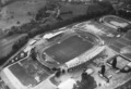 Le nouveau stade du Lausanne-Sports, la Pontaise, lors de sa construction en 1951.