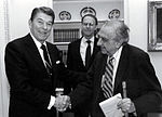 Edward Teller und Ronald Reagan 1983