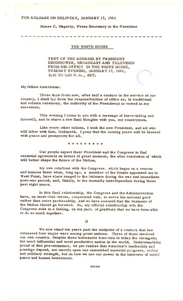 File:Eisenhower Farewell Address press copy.djvu