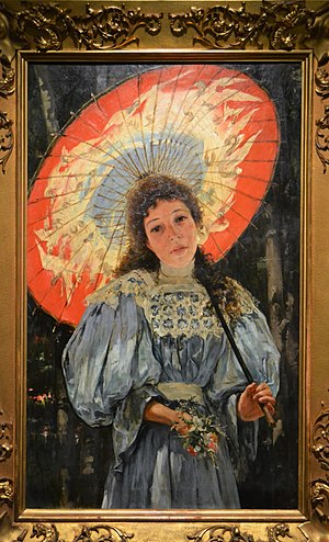 Elena Carabia i Espert amb para-sol, Josep Mongrell, museu de Belles Arts de València.jpg