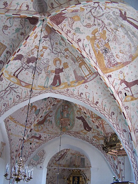 Gothic frescos in Elmelunde Church