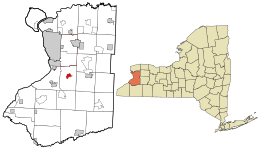 Location in Erie County and the state of New York
