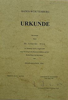 Die Ernennungsurkunde dokument