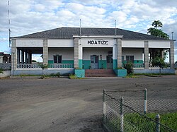 The disused train station in Moatize