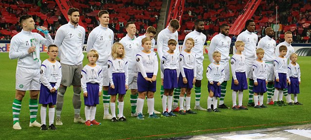 Celtic's team line up for the UEFA Europa League match away to FC Red Bull Salzburg, October 2018