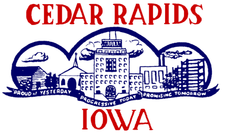 Former flag of Cedar Rapids, used from 1962 to 2021.