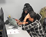 Guests at the Fordham University Wikipedia Edit-a-thon on Women of African Descent with AfroCROWD, Fordham and NYC Activism