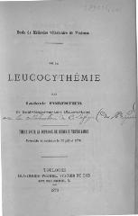 Ludovic Forestier, De la leucocythémie, 1878    