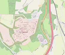 Map of the area of Kent north of the town of Sevenoaks showing Fort Halstead Fort Halstead map.jpg