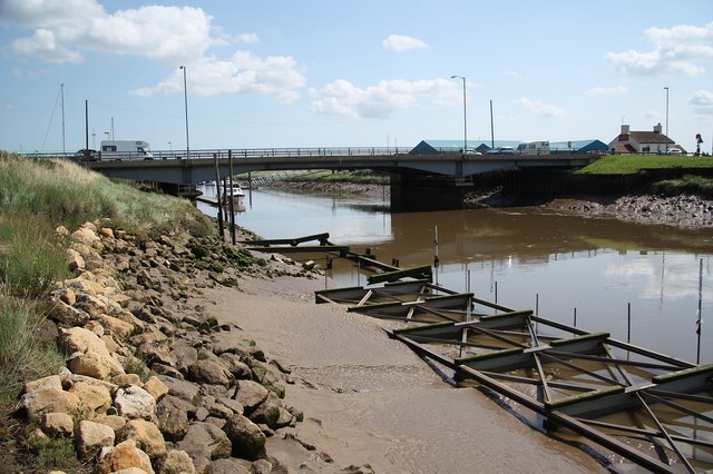 The last bridge over the Welland which carries the A17 before it goes out into the Wash at Fosdyke