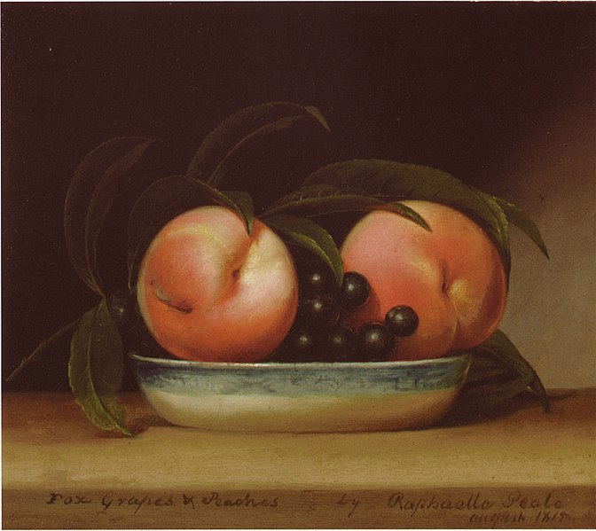 File:Fox grapes and peaches raphaelle peale.jpg