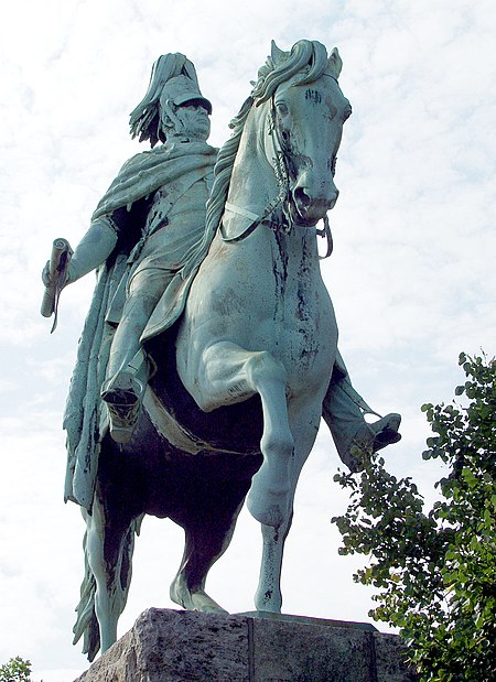 Friedrich Wilhelm IV. von Preußen Statue an der Hohenzollernbrücke Köln